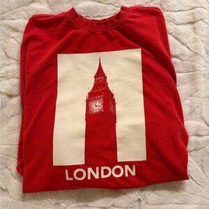 Red London Graphic Sweatshirt